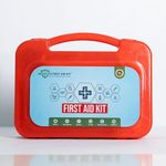 MEDICON First Aid Kit – 56 Piece Emergency Medical Box (21 Items) – Compact Red Case for Home, Car, Office, Travel, Outdoor, Camping & Sports – Fully Packed with Essential First Aid Supplies