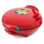 Elite Gourmet EQD413 Non-Stick Electric, Mexican Taco Tuesday Quesadilla Maker, Easy-Slice 6-Wedge, Grilled Cheese, 8 Inch, Red