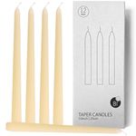 Topsics 12 Pack Taper Candles, 10 inch Unscented Dripless Candlesticks Valentine's Candles - 8 Hours Long Burning Candles for Home Decor, Wedding, Party (Ivory)