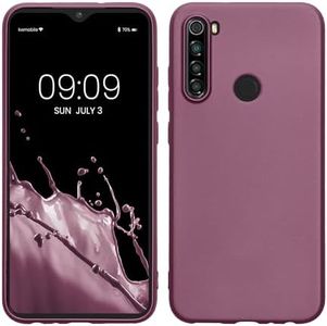kwmobile Custodia Compatibile con Xiaomi Redmi Note 8 (2019/2021) Cover - Back Case Morbida - Protezione in Silicone TPU Effetto Metallizzato lavanda metallizzato