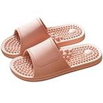 Reflexology Slippers Massage Acupressure Point Footwear Massager for Plantar Fasciitis Neuropathy Arthritis Circulation Pain Relief (Pink, UK 5-6)