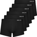 QINCAO Boxer Shorts Mens 6 Pack, No Itchy Labels, Cotton Underwear Retro Trunks, Underwear Gift Set