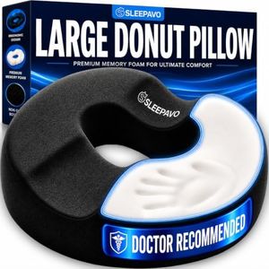 Sleepavo Donut Pillow for Tailbone Pain Relief