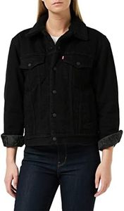 Levi's Ex-Boyfriend Sherpa Trucker Veste Femme, Yes Black, L