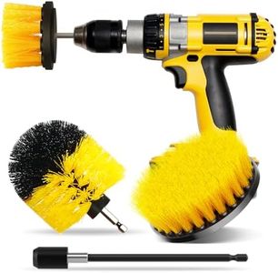 CasaCulina 4Pack Drill Brush Attachment Set, Scrub Brush for Drill, Power Scrubber Brushes with Extended Attachment, All Purpose Drill Brush Cleaning Kit for Grout, Floor, Tub, Shower, Tile, Car