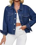 luvamia Summer Jackets For Women Plus Size Denim Jacket Womens Jean Jackets Trendy Fall Denim Jackets For Women Fashion Jackets For Women Trendy Women'S Jackets For Fall Size X-Large Size 16 18