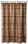 Madison Park Bellagio Taupe Shower Curtain, Transitional Shower Curtains for Bathroom, 72 X 72, Beige