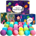 Bath Bombs Gift Set - 24pcs Natural Essential Oil Bubble Bath Bombs Birthday Gifts for Women Valentines Day Gift for Her, Valentines Day Gifts for Girlfriend, Gifts for Mom Her Bridesmaid Gifts