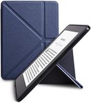 WALNEW New Origami Case Cover for Amazon Kindle Voyage (November 2014) - Full Device Protection with PU Leather and Smart Auto Sleep Wake Function（Darkblue-Origami Cover）