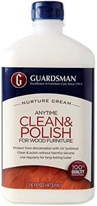 Guardsman Clean & Polish For Wood Furniture - Cream Polish 16.9 oz - Silicone Free, UV Protection - 461500