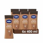 Vaseline Cocoa Radiant Body Lotion 100% cocoa butter for dry skin 6x 400 ml