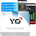 YO Male Fertility Home Sperm Test for Smartphones and Computers | Includes 2 Tests | Men’s At-Home Semen Test with Video | Check Sperm Concentration and Motility