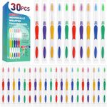 Navona 30 PCS Individually Wrapped Bulk Toothbrushes, Colorful Manual Disposable Travel Toothbrush Set for Adult or Kid, Ergonomics Handle, Medium Soft Bristles, Perfect for Travel, Hotels, Donations