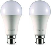 TEKLED® A60 DIMMABLE LED Bulbs | B22 Bayonet Cap | Energy Saving 12W Light Bulb 100W Incandescent Bulb Equivalent | 2700K 1020LM | 2-Pack | Warm White