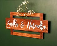 MustHome Personalized Door Name Plate for Home Entrance - 15X7 inch Wooden with 3D Letters - Ideal for Home, Office, and Outdoor Entrances - Perfect as a Gift | Name plate for home entrance | Acyrlic | Handmade | Beautiful Home Decor | Walls | Door | Office