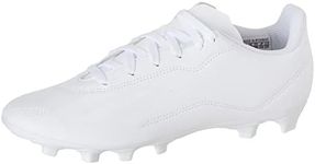 adidas Unisex-Child X Speedportal.4 Flexible Ground Soccer Shoes, White/Zero Metallic/Black, 1 Little Kid