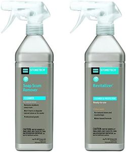StoneTech Bundle of Soap Scum Remover and StoneTech Revitalizer, Cleaner & Protector for Tile & Stone, Citrus Scent, 2 24-Ounce (.710L) Spray Bottles
