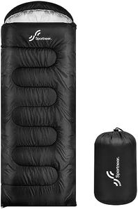 Sportneer Sac de Couchage Chaud pour Adultes 3-4 Saisons, imperméable, léger, Grand, ultraléger, Convient pour Adulte, Homme, pêche, Voyage, Plein air, Noir