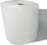 K 500mm x 100m Roll of Quality Bubble Wrap Roll (Small Bubbles) Made in The UK 00003408801, clear