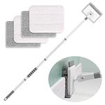 TIMIVO Baseboard Cleaner Tool with Handle,Wall Cleaner Mop Baseboard Buddy with Extension Pole and 4 Reusable Cleaning Pads. Mop Quickly Clean Walls, Baseboards and Ceilings.