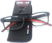 Foster Grant IronMan Reading Glasses, Black/Red (+3.25)