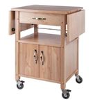 Winsome Wood Drop-Leaf Kitchen Cart