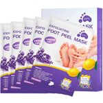 3 Pairs Foot Peel Mask for Hard Skin, Exfoliating Foot Peel Mask, Callus Remover for Feet, Foot Moisturiser Socks for Foot Care, Cracked Heel, Dead & Dry Skin, Foot Mask for Women & Men - Lavender