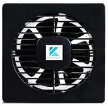 Home Shield Krishaus || 150 mm AXIAL Fan for Kitchen, Bathroom, and Office || Copper Motor || 150mm (BLACK)