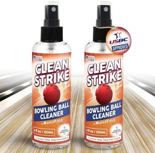 Maplefield Bowling Ball Cleaner Spray 2-Pack - 4 oz - USBC Compliant Bowling Accessory - Removes Oil, Stains, & Scuffs - Enhances Grip & Restores Tack - Compact, Travel-Friendly Size