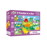 Galt Toys, 4 Puzzles in a Box - Animals, Animal Jigsaw Puzzle for Kids, Ages 18 Months Plus