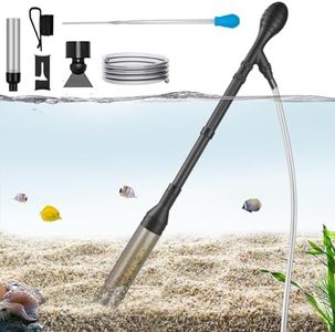 Carefree Fish Aquarium Gravel Cleaner 6Ft Hose Fish Tank Water Changer Gravel Vacuum Adjustable Length ABS(for 20~100Gal Tank)