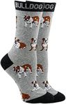 WHD Bulldog Socks (Gray/Black, Medium)