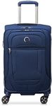 DELSEY Paris Helium DLX Softside Expandable Luggage with Spinner Wheels, Navy Blue, Carry on 20 Inch, Helium DLX Softside Expandable Luggage with Spinner Wheels