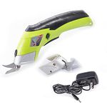 Cordless Electric Scissors for Crafts, Sewing, Cardboard. Loboo Idea Zip Snip Electric Scissors with 2 Cutting Blades. Electric Fabric Scissors Box Cutter for Fabric Cutting. Cordless Shears