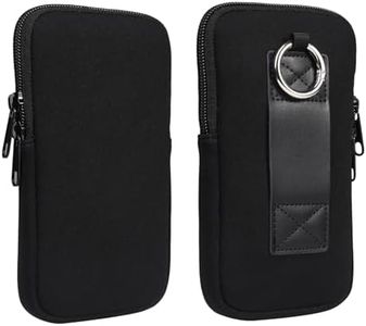 Cell Phone Waist Belt Bag Men, Nylon Phone Belt Holder, Smartphone Belt Clip Pouch Small, 6.9" Phone Belt Holster Travel Neck Passport Pouch for iPhone 16 15 14 13 12 Pro Max 8Plus Samsung S25 24Ultra