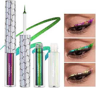 CHARMACY Chameleon Liquid Eyeliner, Liquid Glitter Eyeliner, Highly Pigmented, Metallic Intense MultiColor Shifting waterproof Eyeliner, Ultra-Fine Tip, Longwearing, Smudge-proof (#SET3-903/905/908)