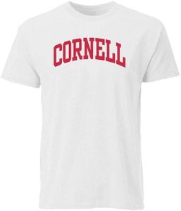 Ivysport Cornell University Short-Sleeve T-Shirt, Classic, White, Medium