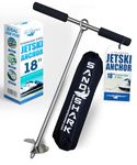 Sand Anchor, Tested & Proven to Hold Watercraft Secure, Auger The Stake to The Beach Or Sandbar for Jet Ski, PWC, Pontoon, Kayak, Canoe (Stainless Steel) 18" with Padded Case by SandShark