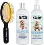 We Love Doodles Pin Brush & Dog Shampoo & Dog Detangler Spray Kit | Pin Brush Kit | Dog Grooming Kit | Remove Mats, Knots, & Tangles