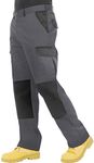 Endurance Mens Cargo Combat Work Trouser with Knee Pad Pockets and Reinforced Seams - 40T (Grey/Black, 40W/33L)