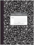 Roaring Spring 80 Sheets Plain Unruled Hard Cover Marble Composition Notebook, 10.25" x 7.875" 80 Sheets