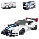 Mould King 27011 Speed Champions Building Blocks Racing Cars Viper with Acrylic Display Case Racing Cars Model Cars (388 Pieces)