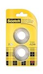 Scotch Double-Sided Tape, 2 Rolls , 12 mm x 6.3 m - Clear Double Sided Sticky Tape, Strong, Long-Lasting, and Photo-Safe