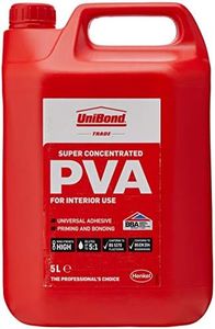 UniBond Super PVA Adhesive, High-Strength PVA Glue for Glueing, Priming & Sealing, Ideal As Sealer, Primer & Wood Glue, All Purpose Glue for Interiors, 1 x 5 Litre