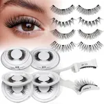 QUEWEL Magnetic Eyelashes 4 Pair Re