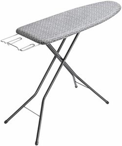 APEXCHASER Full Size Ironing Board with Iron Rest, Lightweight Iron Board with Height Adjustable, Extra Thick Heat-Resistant Cover with Padding, Heavy-Duty Sturdy Metal Legs, 49x13 Grey