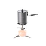 Fire-Maple Petrel 265g Ultralight Camping Cooking Set with Aluminum Pot, Greenpeak Stove, Titanium Gas Canister Stand | Fast Boiling Outdoor Cookware Kit for Backpacking Hiking Trekking Fishing