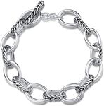 UNY JEWEL Jewelry Make a Statement With Foxtail Link Chain Bracelet Designer Brand Inspired Women Valentine Christmas Gifts, Metal, no gemstone