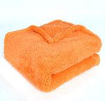 EHC Teddy Fleece Super Soft Warm Fluffy Throw Thermal Sofa Blanket, 130 x 170cm - Orange