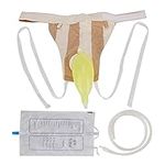 Condom Catheters, External Catheter Urinal Bags Portable Travel Urine Collection Urination Devices Soft Pee Urine Funnel Silicone Urine Collection Bag for Outdoor Travel Camping (men)